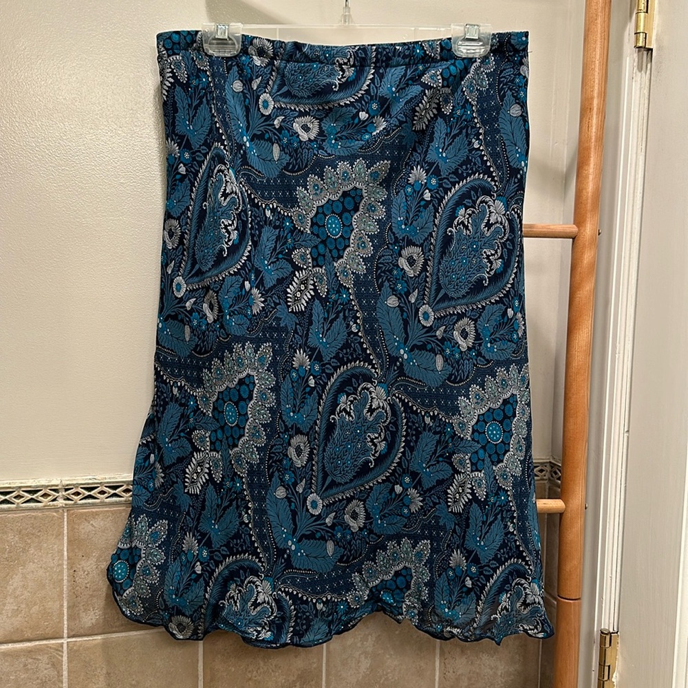 Mimi Maternity Silk Slip Skirt Mid Length